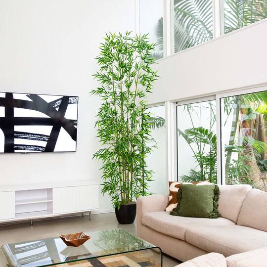 10ft. Potted Green Artificial Bamboo Tree